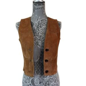 Vintage Randy Nichols Suede Vest ~ Cottagecore ~ Small